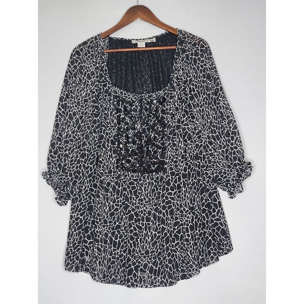 Theme Brand Animal Print with‎ Beading sz 16W